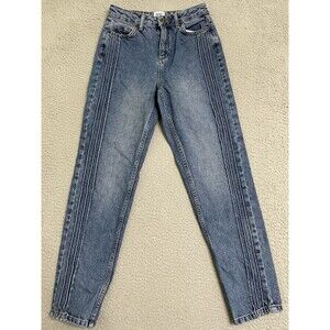 BDG Mom Jeans 24 Pintuck Pleated High Rise Womens Urban Outfitters Tapered